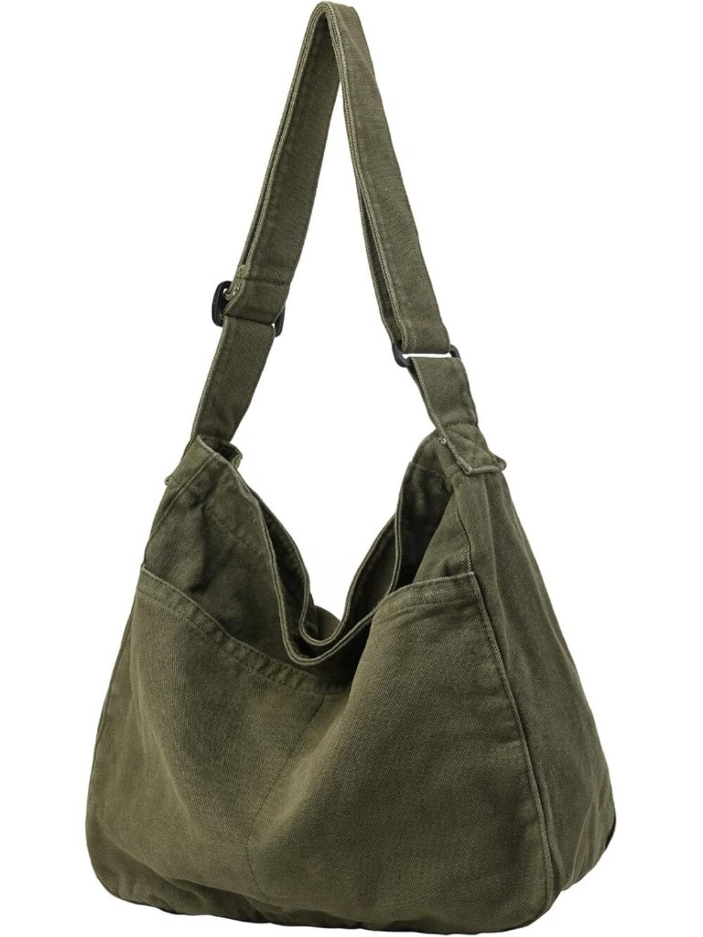 Canvas Tote Bag Casual Hobo Crossbody Shoulder Bag for Women and Men Large Purse